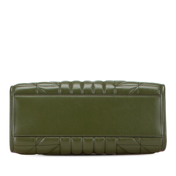 Gucci GG Marmont Chain Shoulder Bag Tote khaki Green Leather - Picture 3 of 8